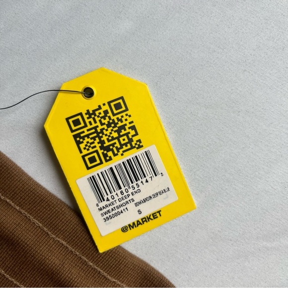 NWT MARKET blue brown deep end colorblock sweat shorts - Picture 5 of 6